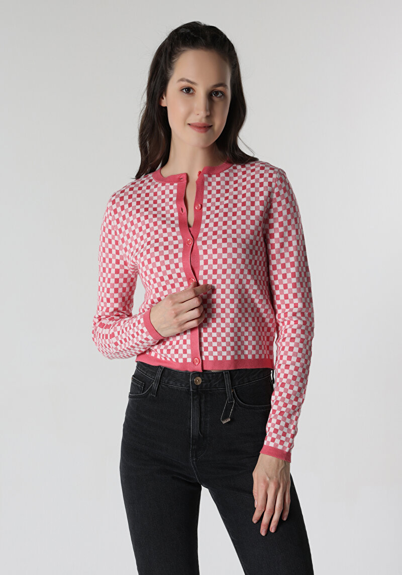 Afișați detalii pentru Cardigan Roz Pentru Femei Slim Fit