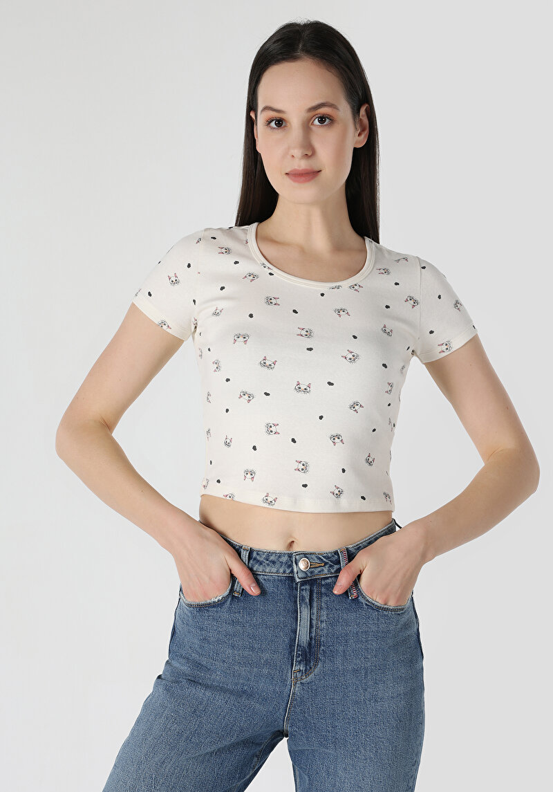 Afișați detalii pentru Tricou Cu Maneca Scurta De Dama Alb Slim Fit  Cl1063222