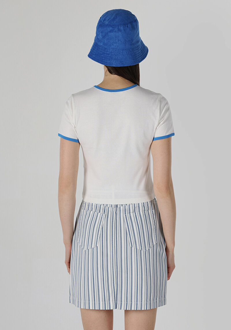 Afișați detalii pentru Tricou Cu Maneca Scurta De Dama Alb Slim Fit  Cl1063297