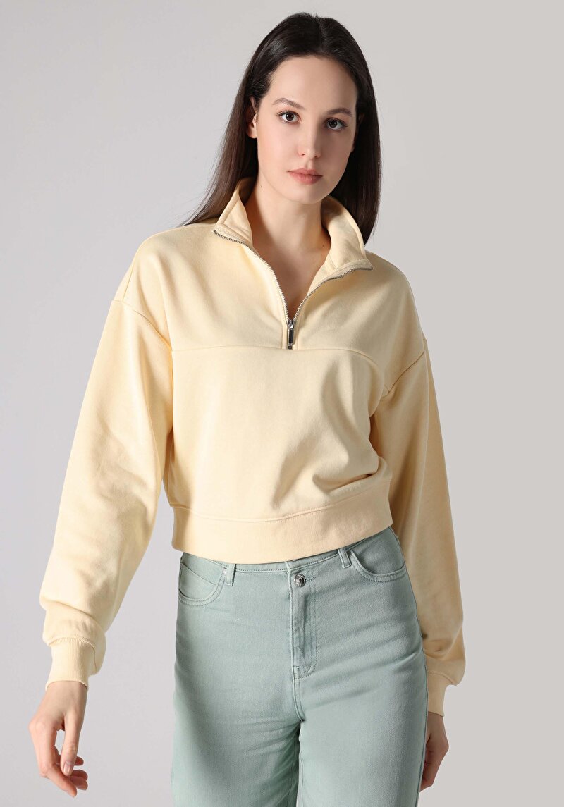 Imagine a Hanorac / Bluza De Dama Galben Regular Fit  Cl1062590