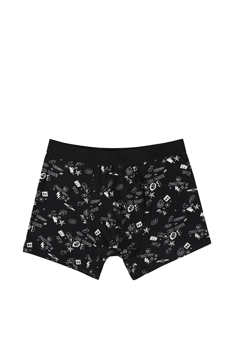 Imagine a Boxer Negru Pentru Bărbați Modern Fit