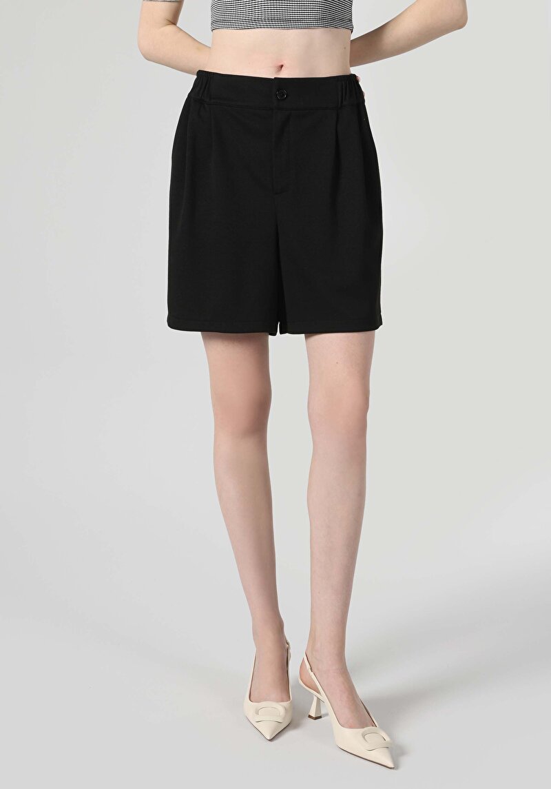 Imagine a Short / Pantaloni Scurti De Dama Negru Regular Fit  Cl1063769