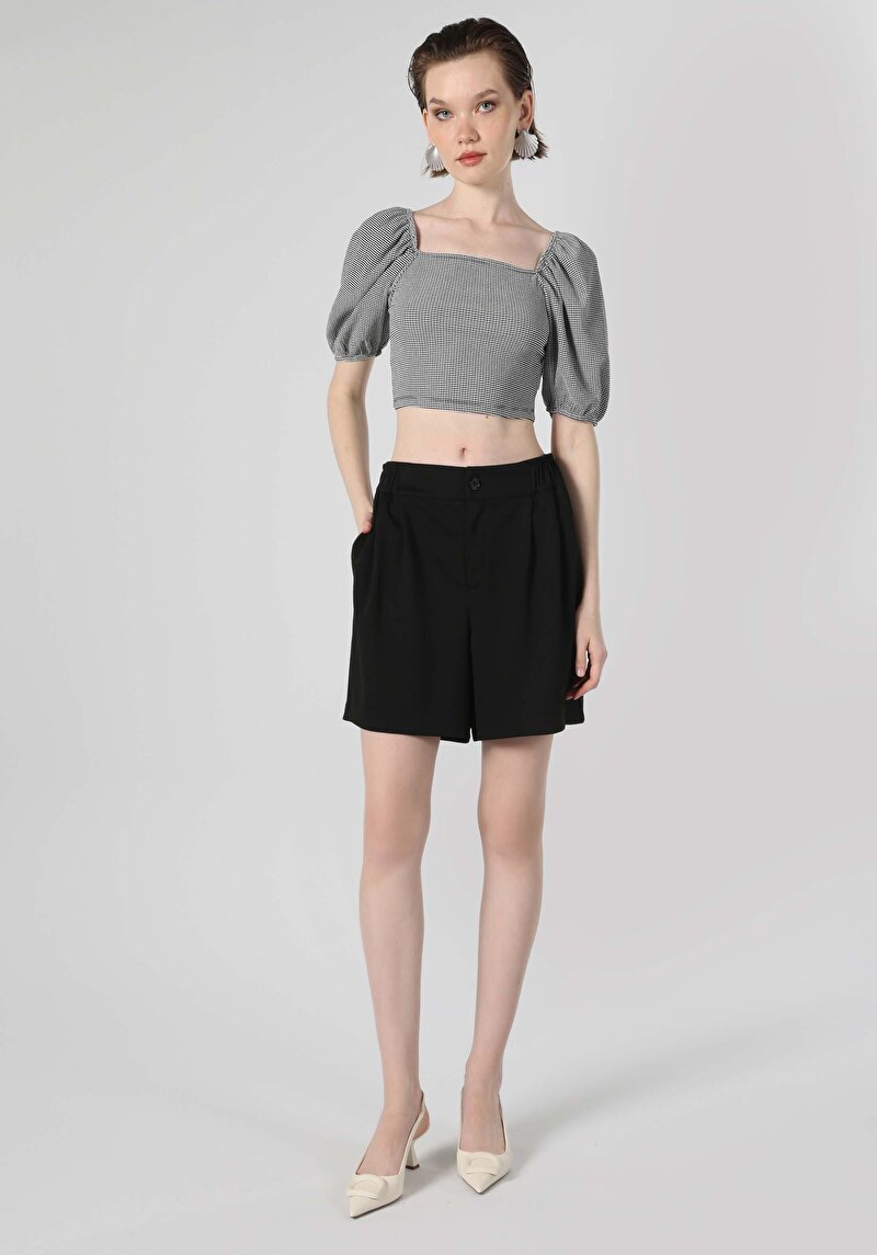 Imagine a Short / Pantaloni Scurti De Dama Negru Regular Fit Cl1063769