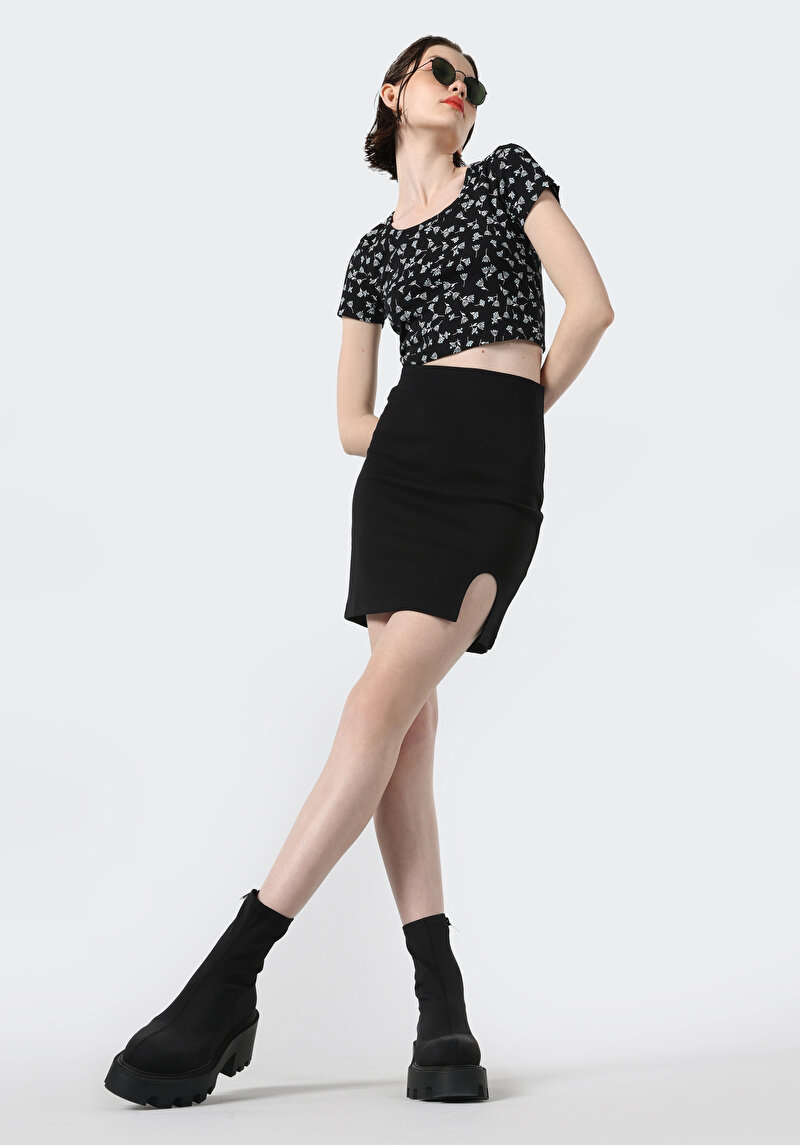 Imagine a Fusta De Dama Negru Slim Fit  Cl1064487