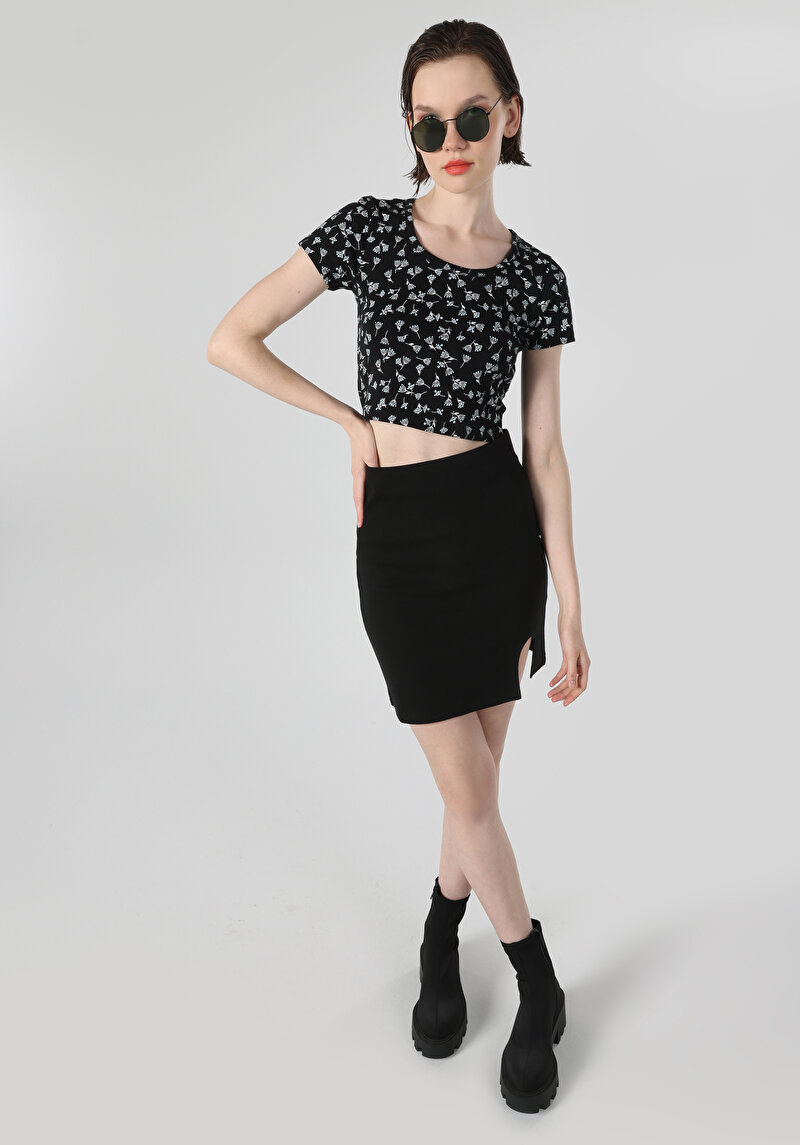 Imagine a Fusta De Dama Negru Slim Fit Cl1064487