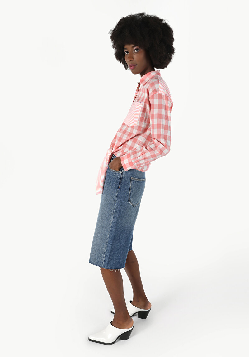 Imagine a Cămașă Regular Fit Cămașă Cu Mânecă Lungă Portocaliu Pentru Femei