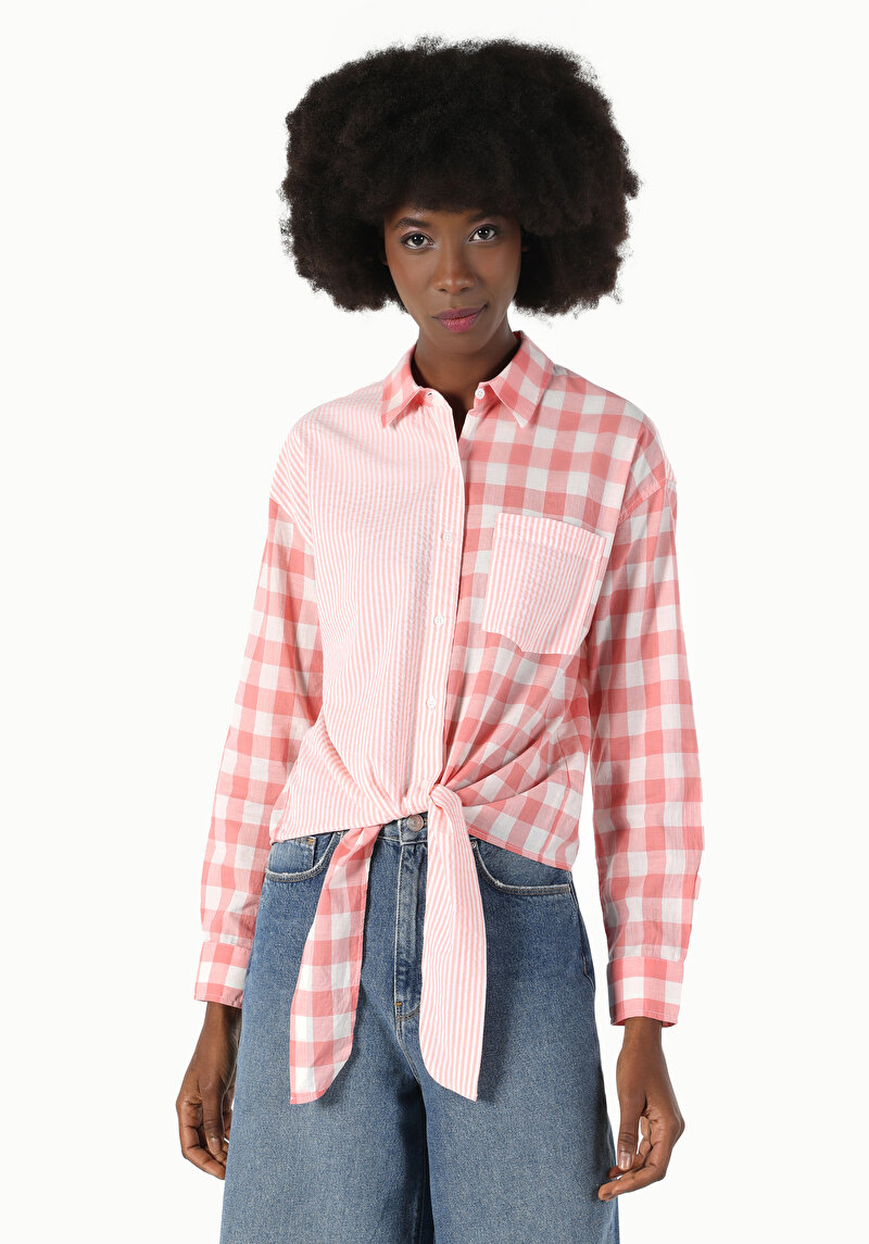 Afișați detalii pentru Cămașă Regular Fit Cămașă Cu Mânecă Lungă Portocaliu Pentru Femei