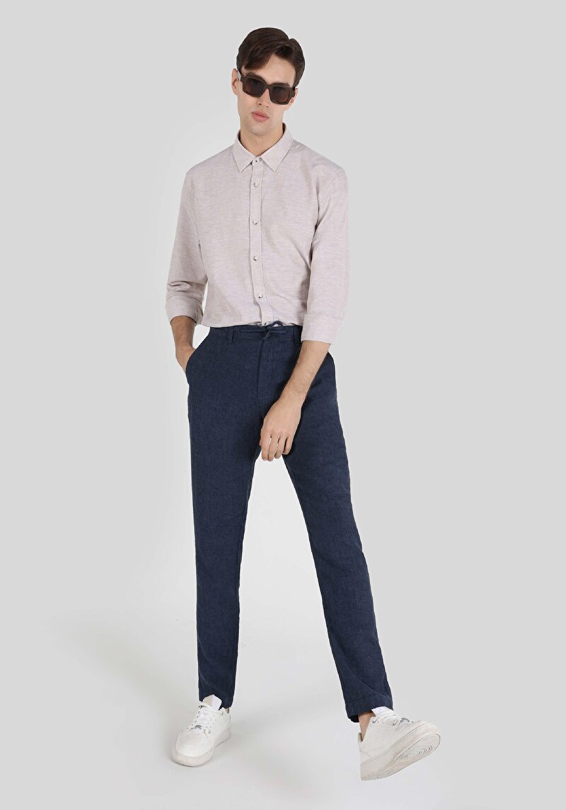 Imagine a Pantaloni De Barbati Albastru Marin Regular Fit  Cl1063619