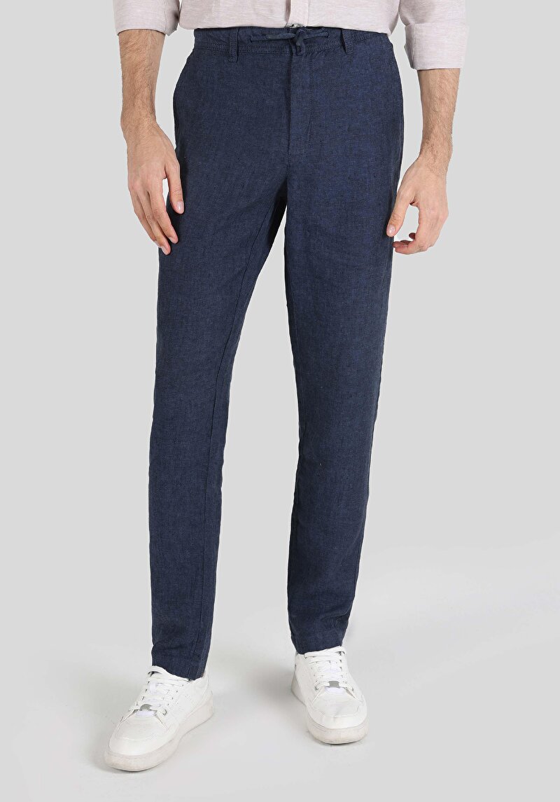 Afișați detalii pentru Pantaloni De Barbati Albastru Marin Regular Fit  Cl1063619