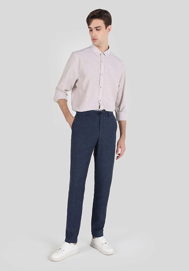 Imagine a Pantaloni De Barbati Albastru Marin Regular Fit Cl1063619