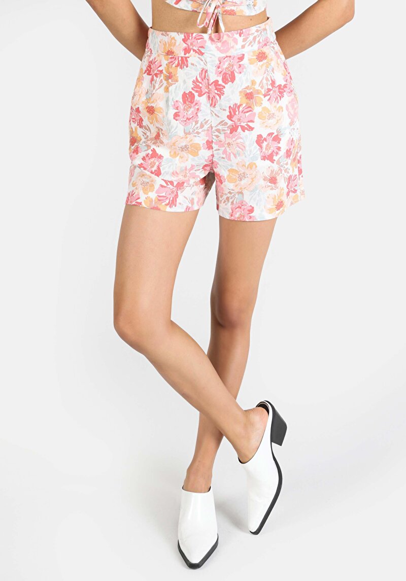 Imagine a Regular Fit Talie Înaltă Pantaloni Scurți Multicolori Pentru Femei