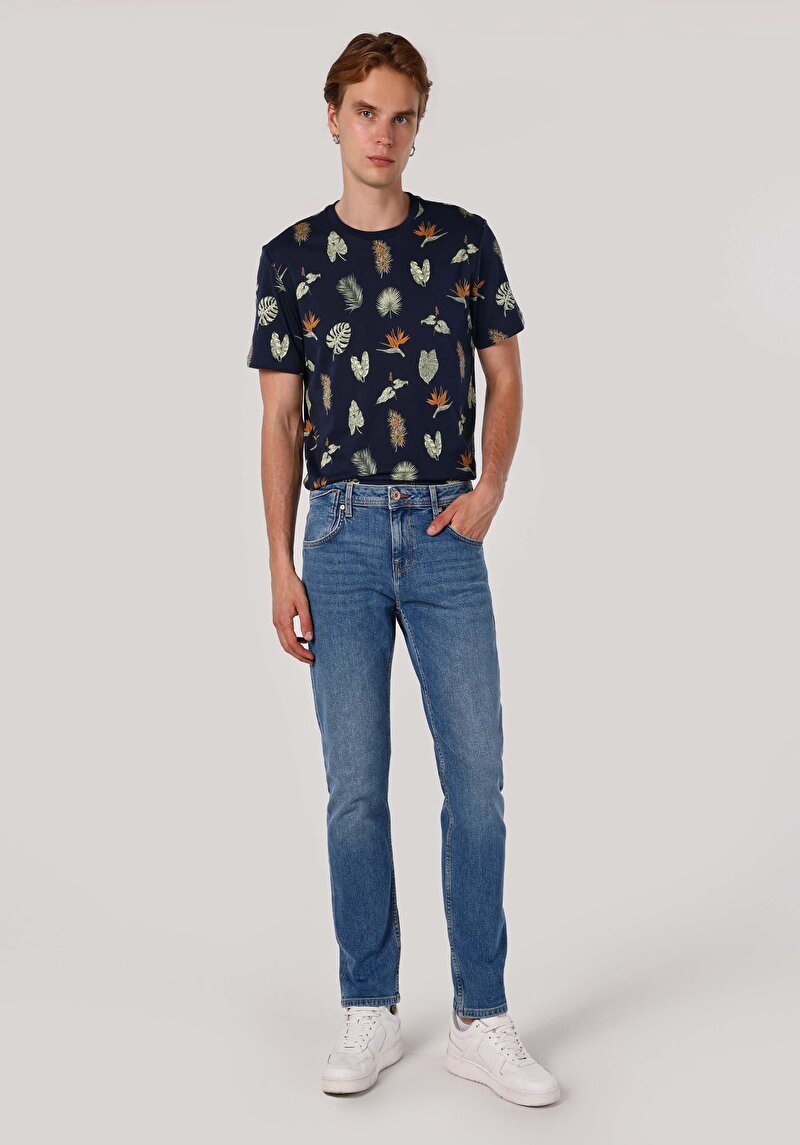 Imagine a Pantaloni De Barbati Albastru Straight Fit 044 Karl Cl1064086