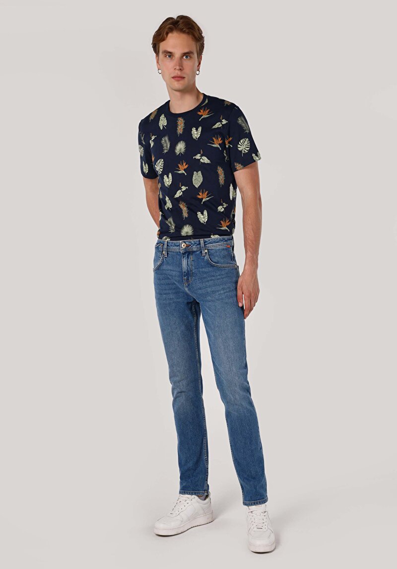 Imagine a Pantaloni De Barbati Albastru Straight Fit 044 Karl Cl1064086