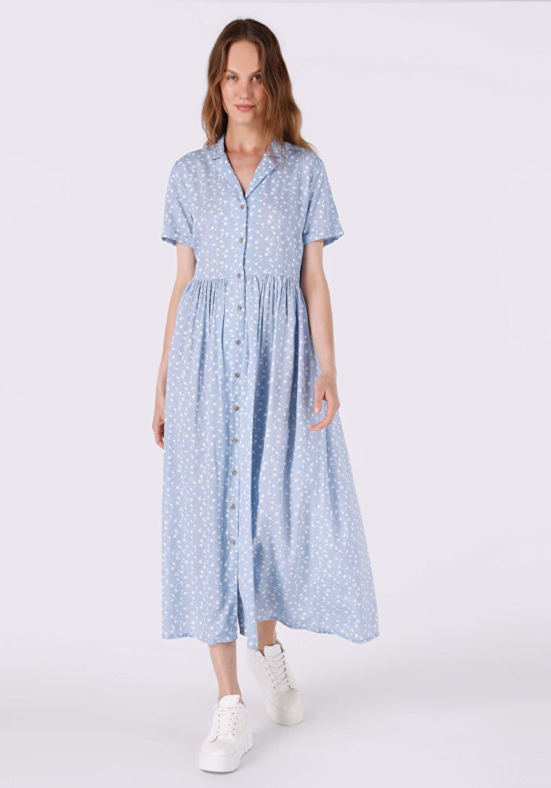 Imagine a Rochie Albastră Pentru Femei Regular Fit