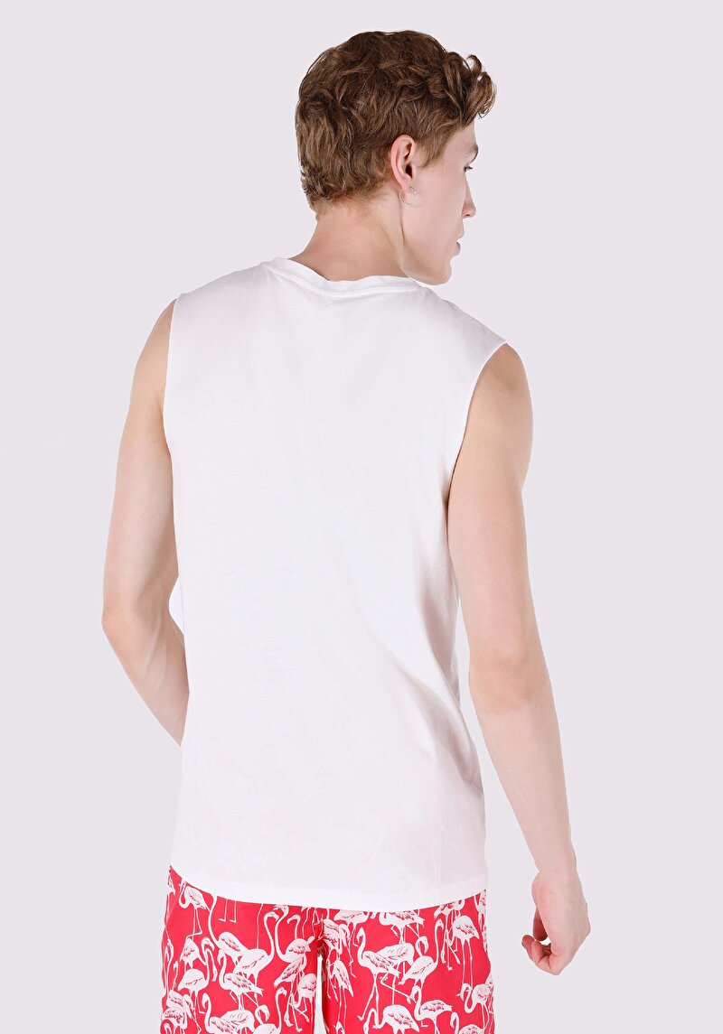 Afișați detalii pentru Maiou Alb Pentru Bărbați Regular Fit