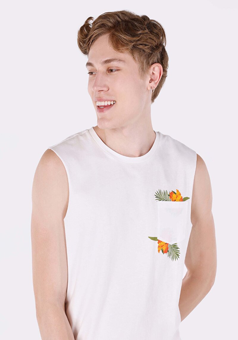 Afișați detalii pentru Maiou Alb Pentru Bărbați Regular Fit