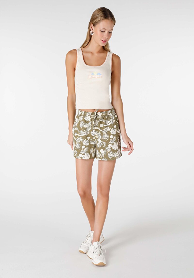 Imagine a Short / Pantaloni Scurti De Dama Kaki Regular Fit  Cl1064024