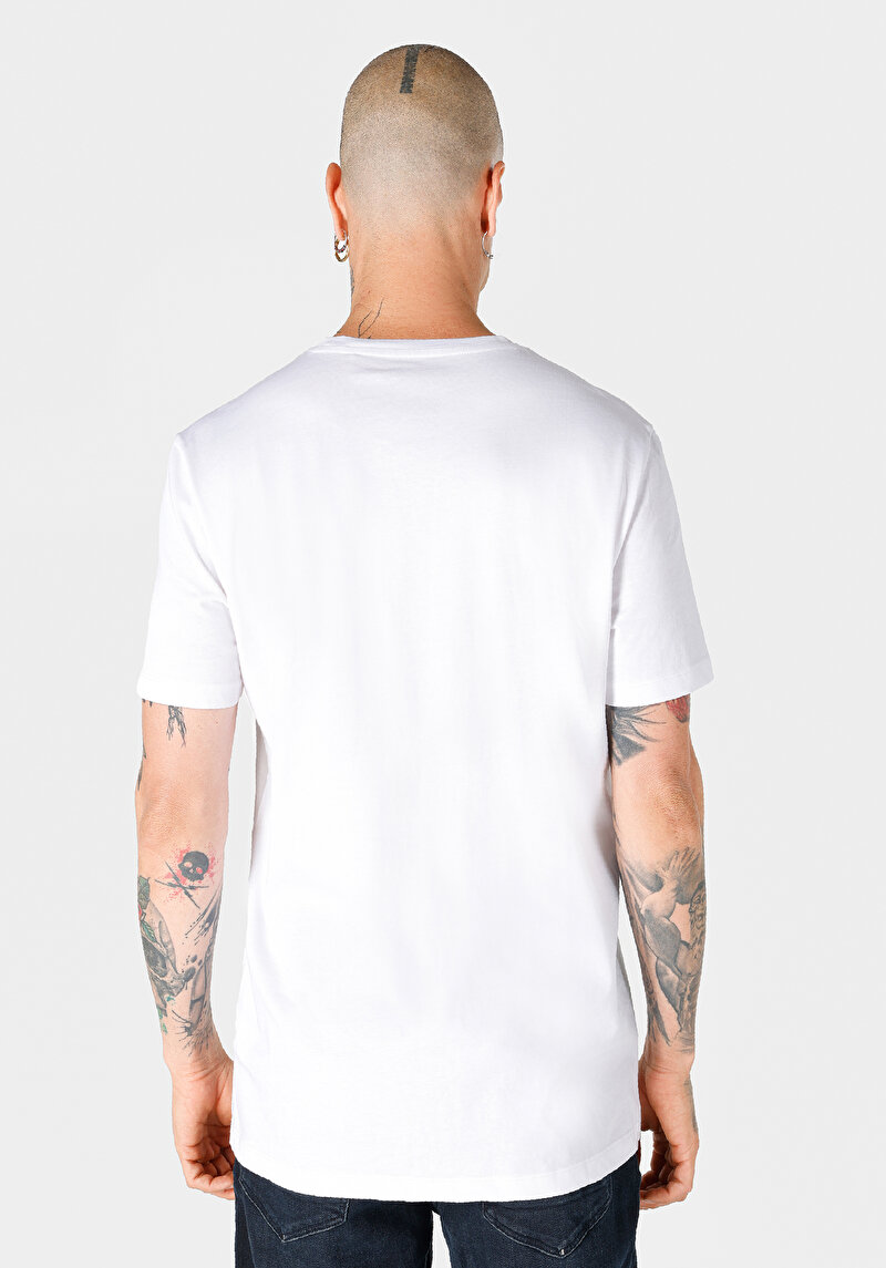 Afișați detalii pentru Tricou Cu Maneca Scurta De Barbati Alb Regular Fit  Cl1064687