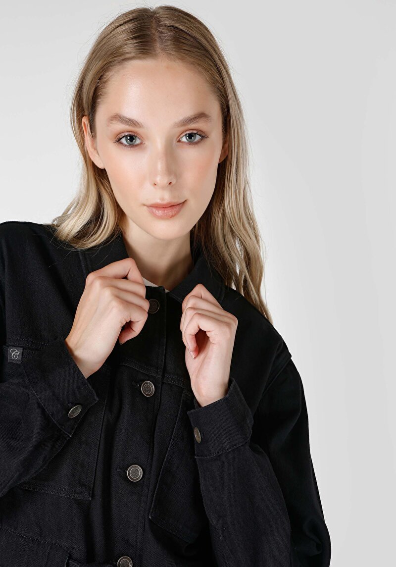 Afișați detalii pentru Jacheta De Dama Negru Regular Fit  Cl1065546