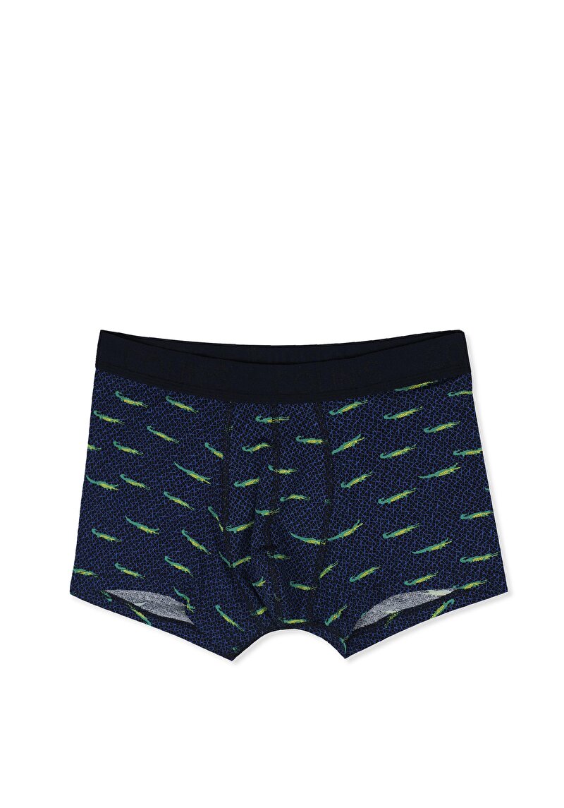 Imagine a Modern Fit Imprimat Boxer Bleumarin Pentru Bărbați