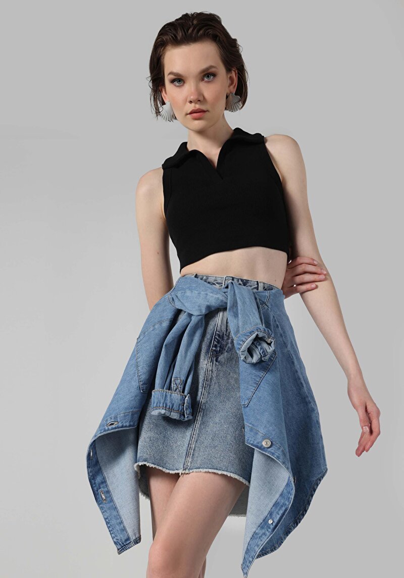 Imagine a Maiou De Dama Negru Slim Fit  Cl1064261
