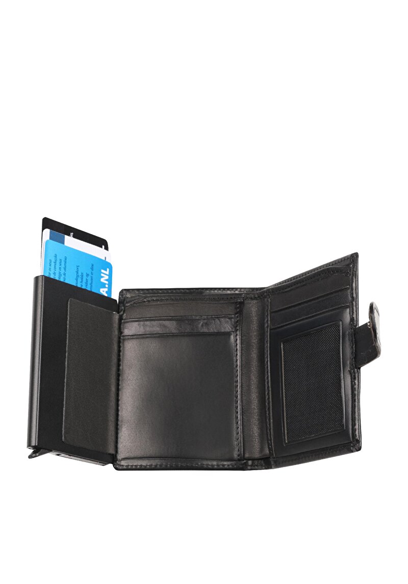 Afișați detalii pentru Portofel De Barbati Negru Modern Fit  Cl1065566