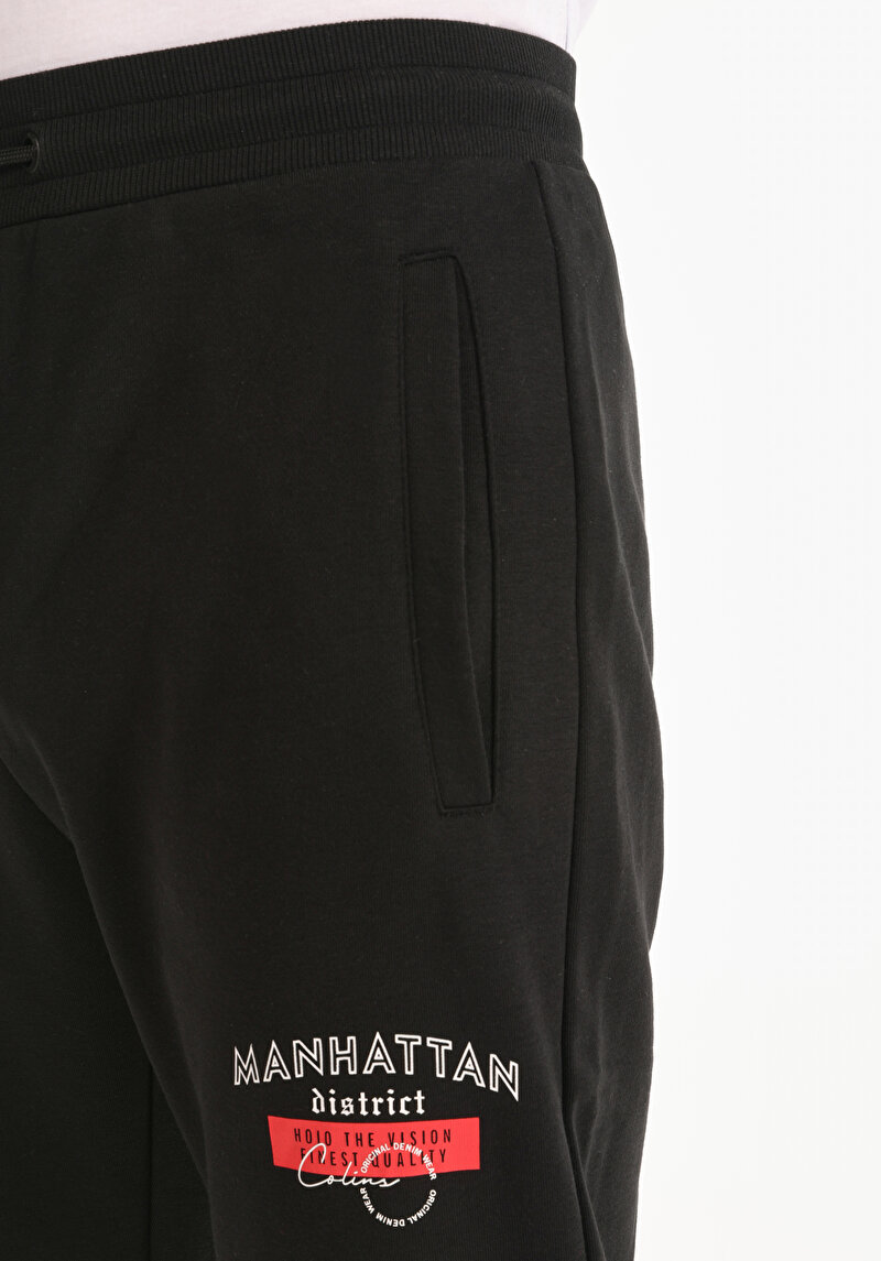 Afișați detalii pentru Pantaloni De Trening De Barbati Negru Regular Fit  Cl1064780