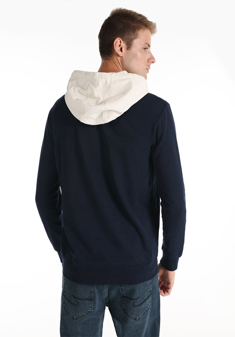 Afișați detalii pentru Tricou Cu Maneca Lunga De Barbati Albastru Marin Regular Fit  Cl1064581