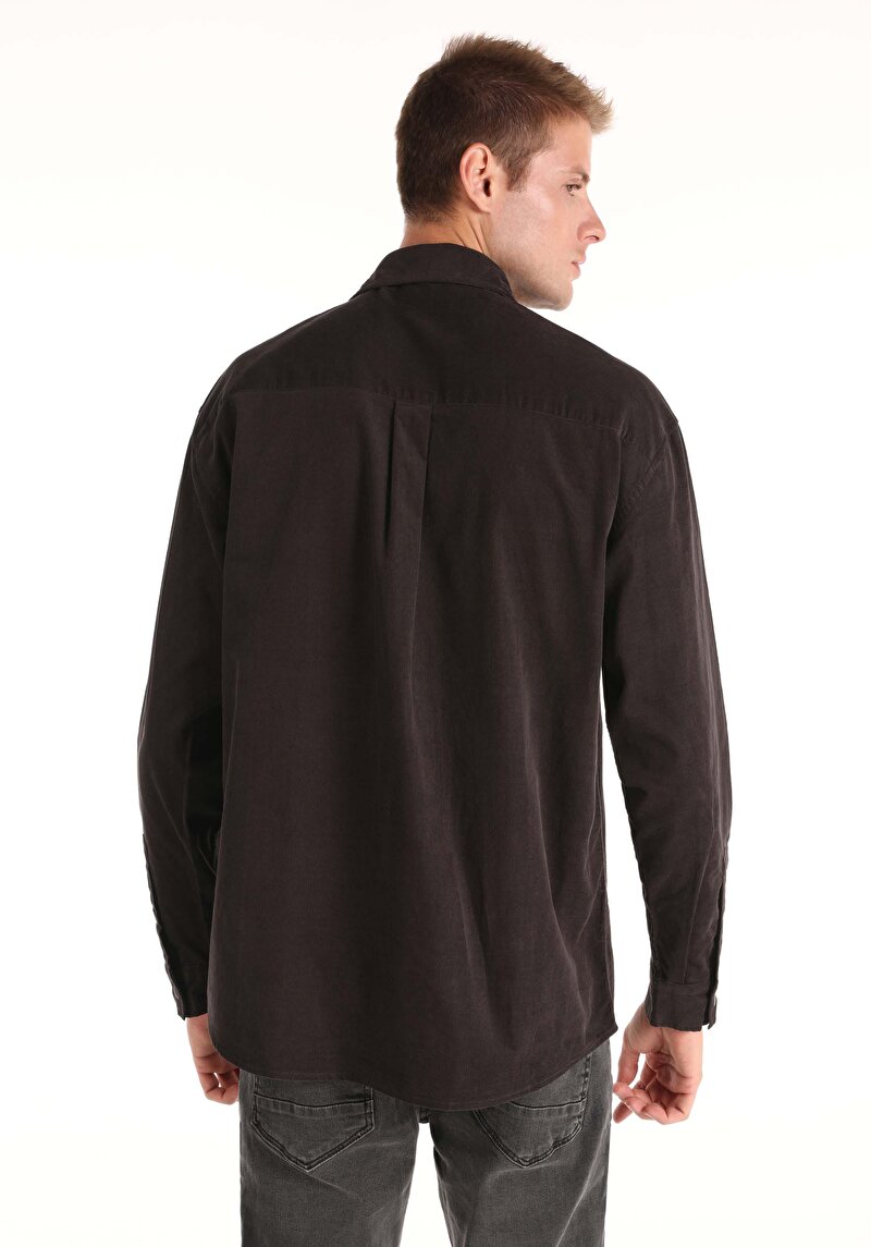 Afișați detalii pentru Cămașă Comfort Fit Cămașă Drept Bărbați Antracit Cămașă Cu Manșon Lung