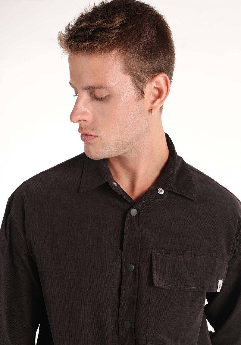 Afișați detalii pentru Cămașă Comfort Fit Cămașă Drept Bărbați Antracit Cămașă Cu Manșon Lung