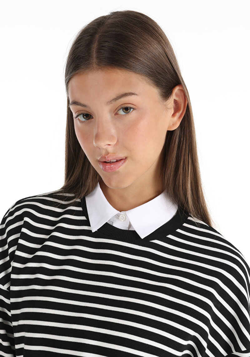 Afișați detalii pentru Tricou Cu Maneca Lunga De Dama Negru Regular Fit  Cl1065089