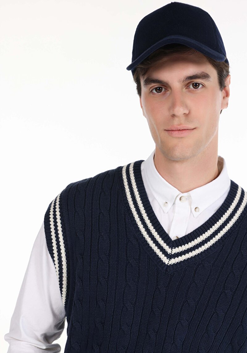 Afișați detalii pentru Pulover De Barbati Albastru Marin Regular Fit  Cl1064835