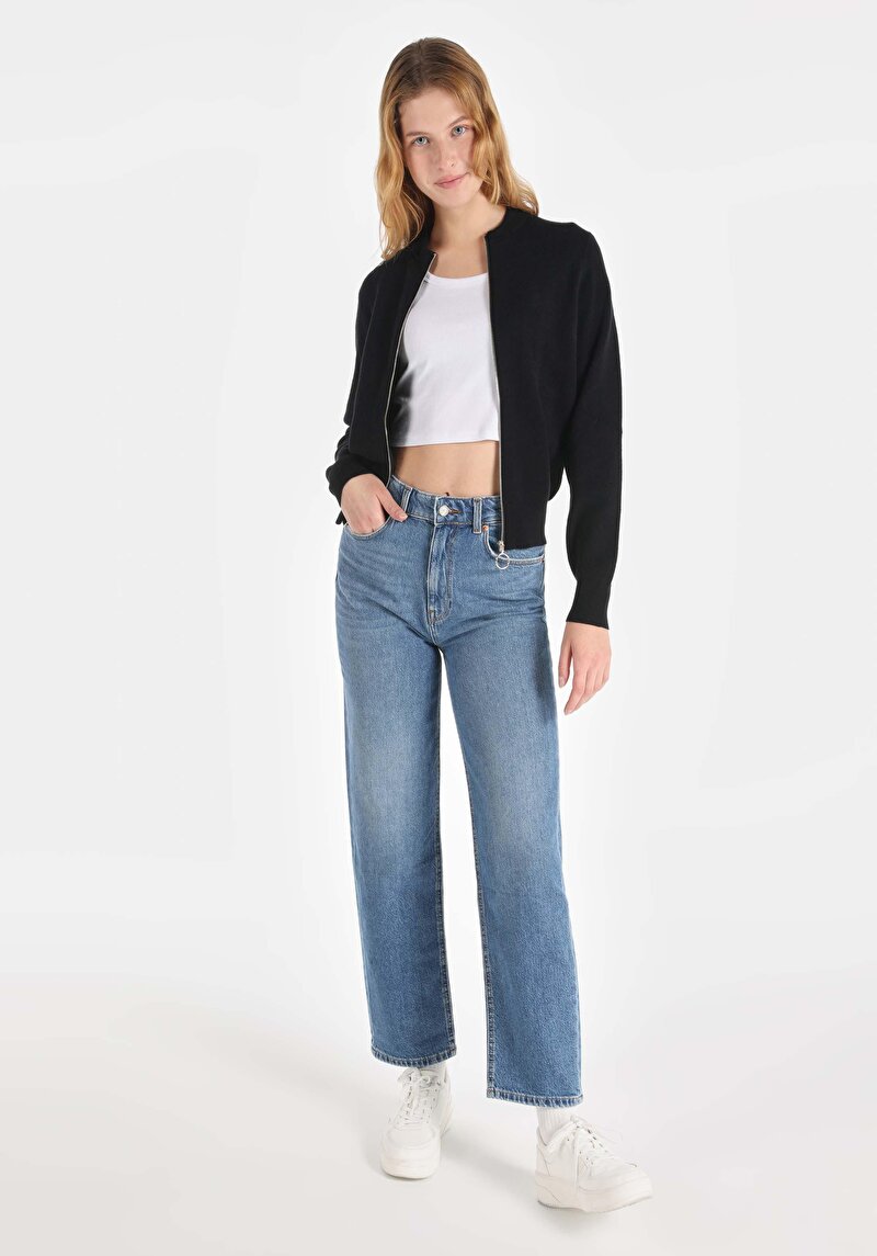 Afișați detalii pentru Cardigan De Dama Negru Regular Fit  Cl1065269