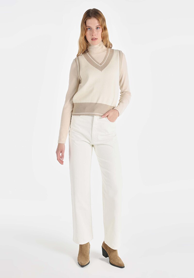 Imagine a Pulover De Dama Bej Regular Fit Cl1065276