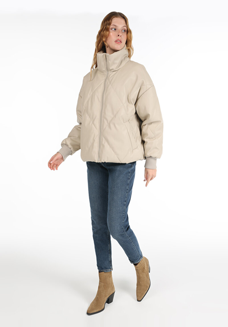 Imagine a Jacheta De Dama Bej Regular Fit Cl1064974