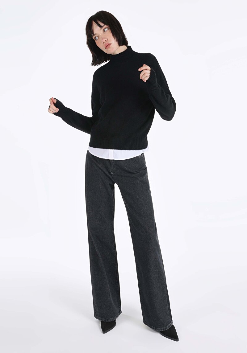 Imagine a Pulover De Dama Negru Regular Fit Cl1065641