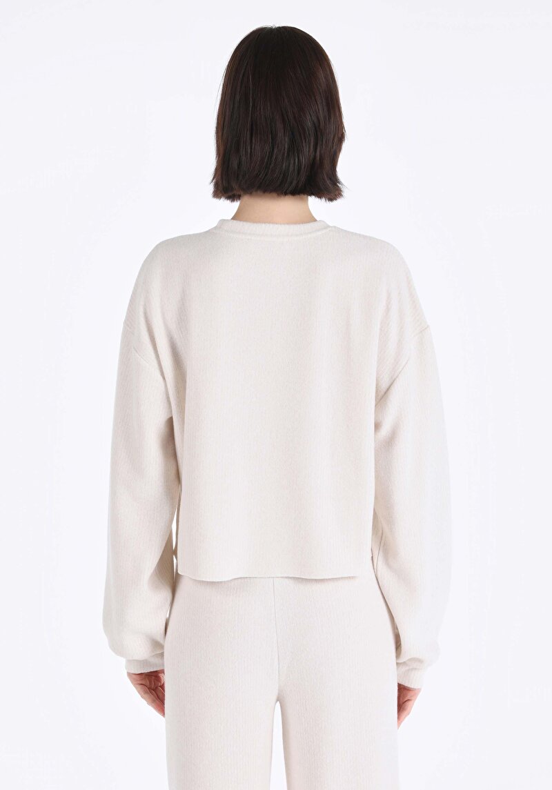 Afișați detalii pentru Tricou Cu Maneca Lunga De Dama Ecru   Cl1065949