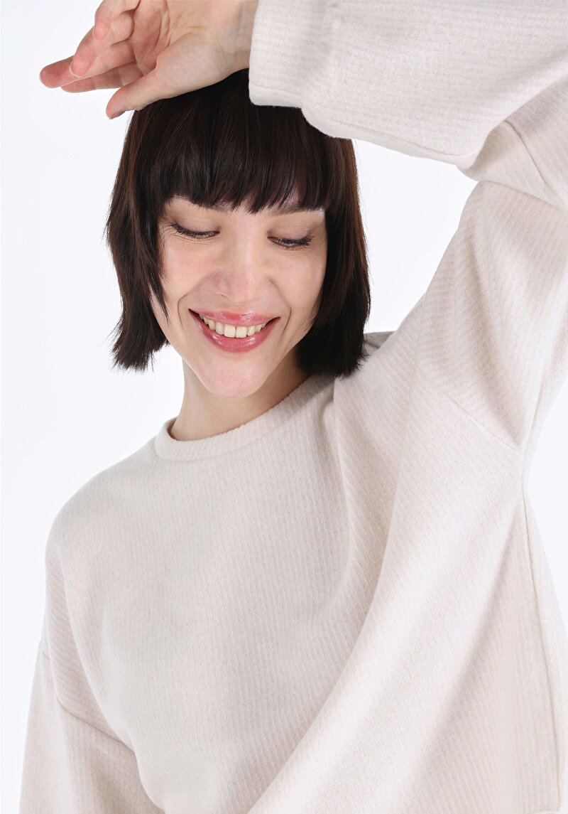 Afișați detalii pentru Tricou Cu Maneca Lunga De Dama Ecru   Cl1065949