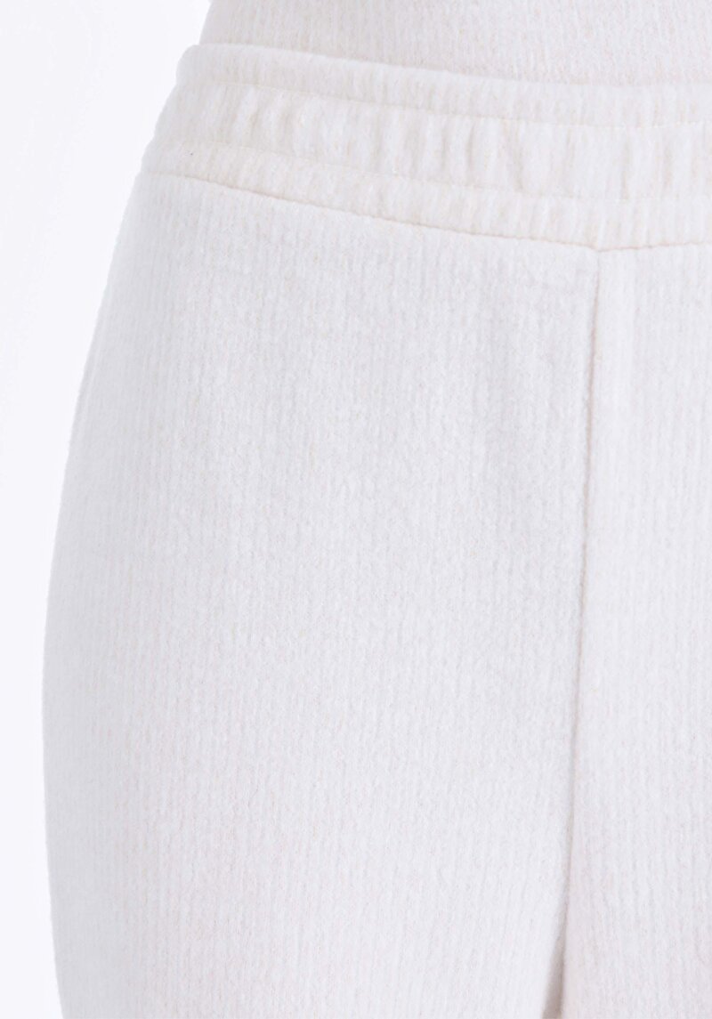 Afișați detalii pentru Regular Fit Talie Medie Drept Pantaloni De Trening Ecru Pentru Femei