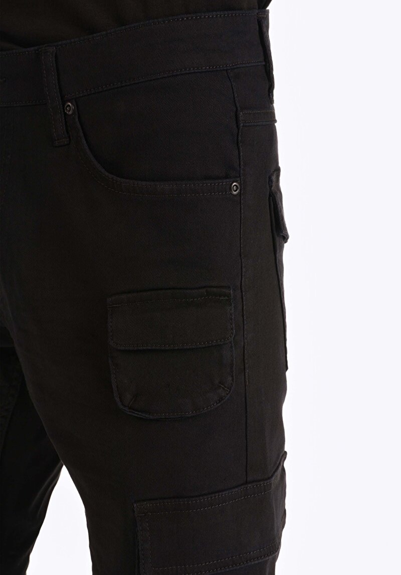 Afișați detalii pentru Pantaloni De Barbati Negru Slim Fit  Cl1066463
