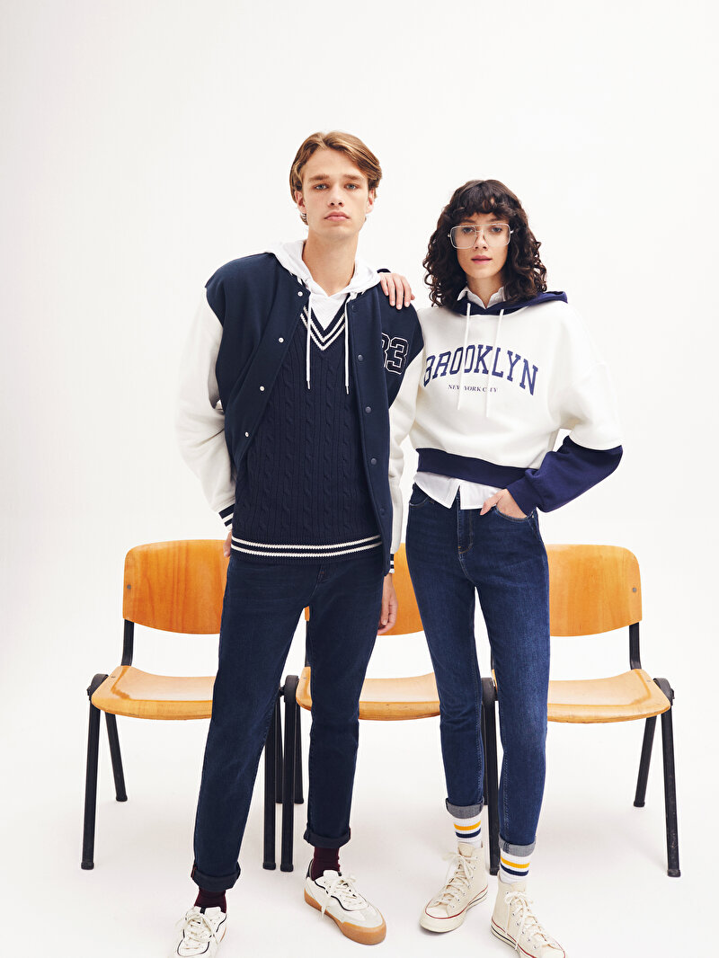 Afișați detalii pentru Pulover De Barbati Albastru Marin Regular Fit  Cl1064835