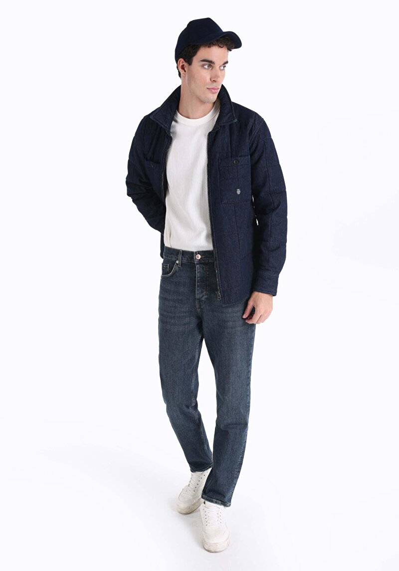 Imagine a Jachetă Albastră Pentru Bărbați Cu Fermoar