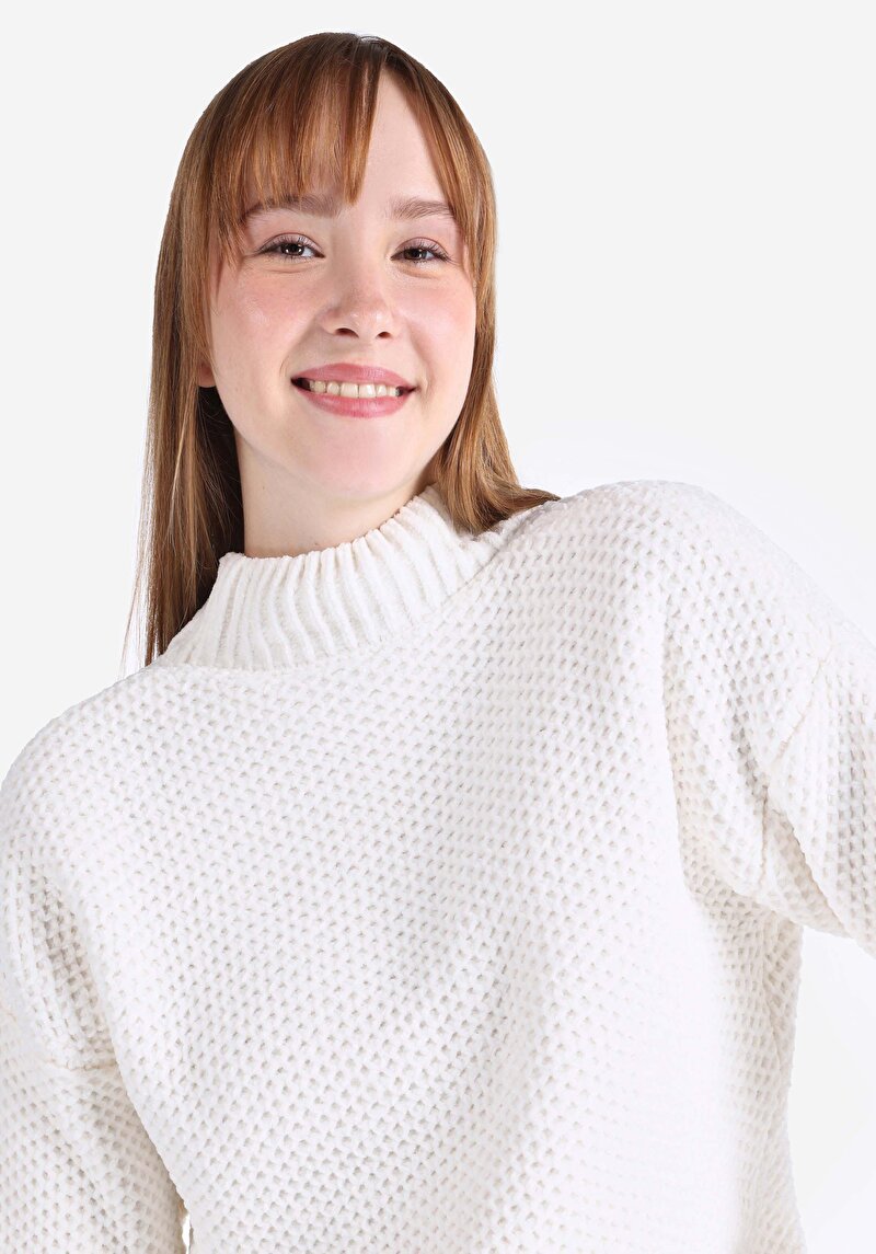 Afișați detalii pentru Pulover De Dama Alb Regular Fit  Cl1066464