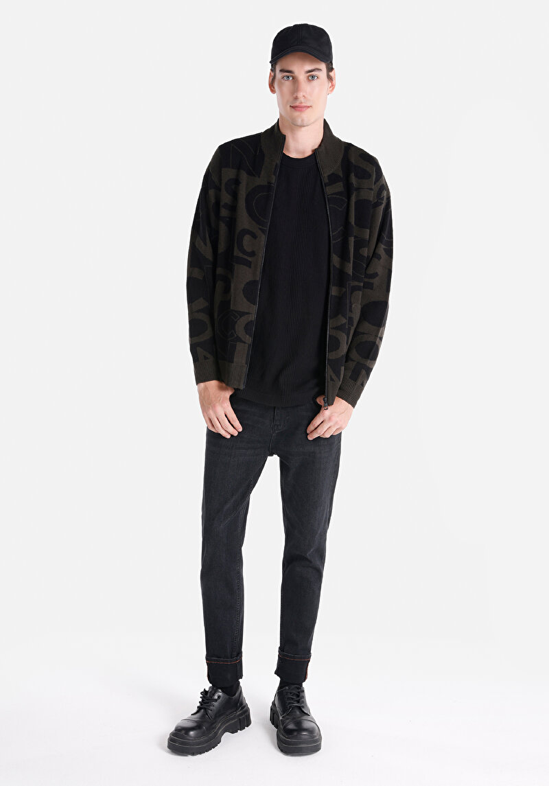 Afișați detalii pentru Tricou Cu Maneca Lunga De Barbati Negru Regular Fit  Cl1061771