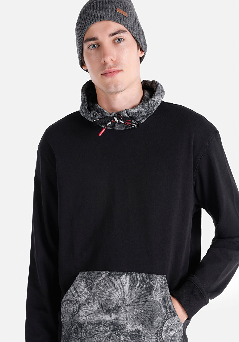 Imagine a Hanorac / Bluza De Barbati Negru Comfort Fit  Cl1064778