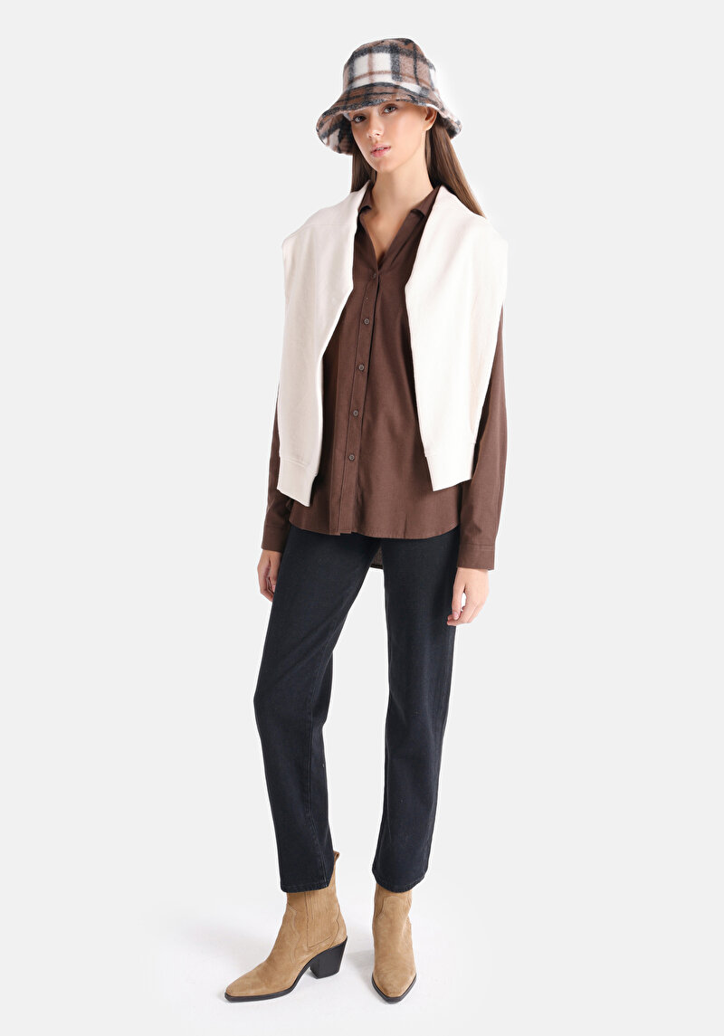 Afișați detalii pentru Camasa Cu Maneca Lunga De Dama Maro Regular Fit  Cl1060252