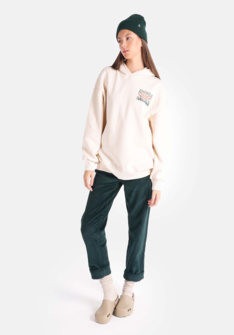 Afișați detalii pentru Hanorac / Bluza De Dama Ecru Regular Fit  Cl1065189