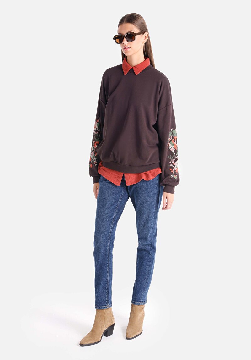 Imagine a Hanorac / Bluza De Dama Maro Regular Fit Cl1065191