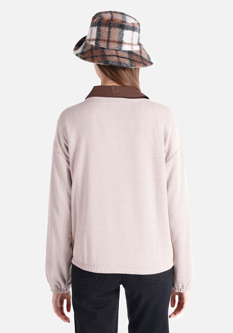 Afișați detalii pentru Tricou Cu Maneca Lunga De Dama Bej   Cl1065929