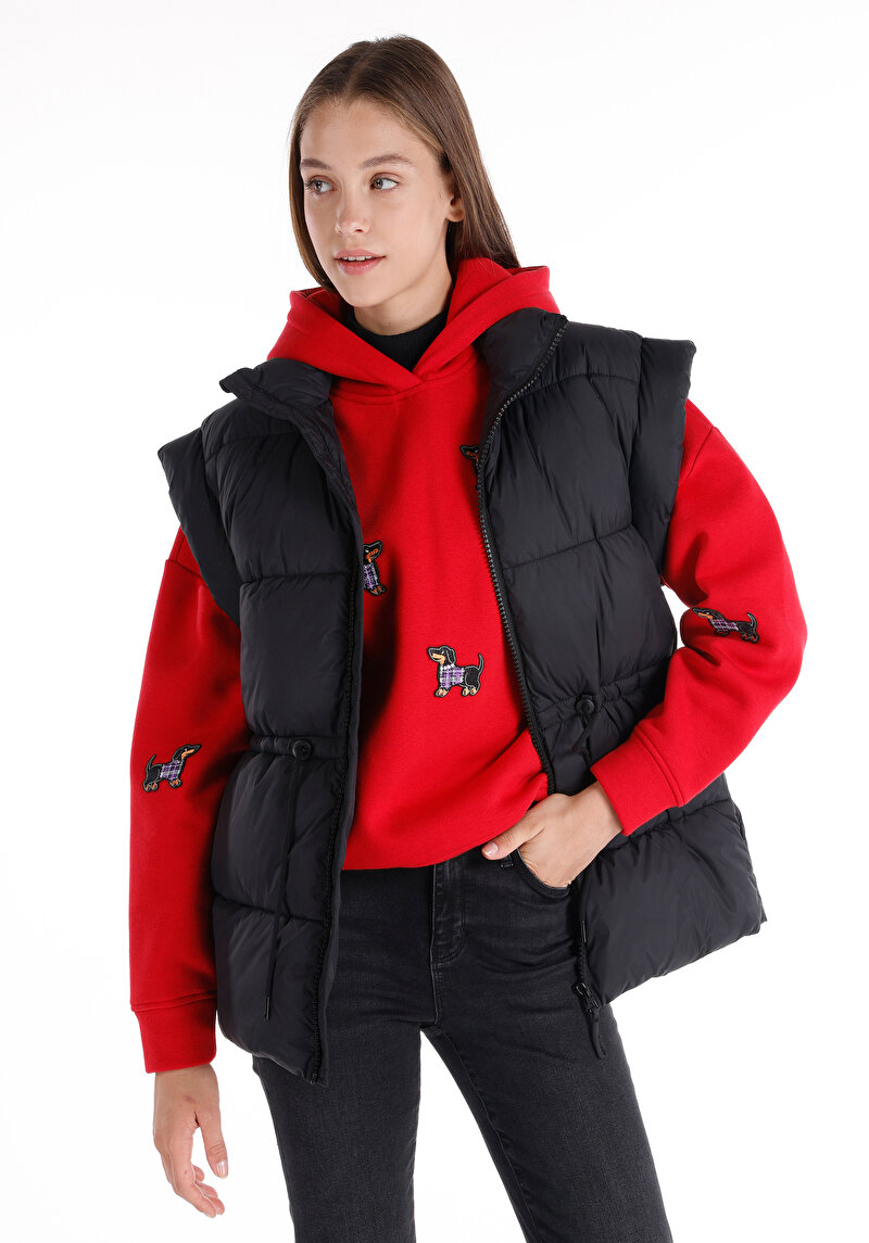 Afișați detalii pentru Vesta De Dama Negru Regular Fit  Cl1064982